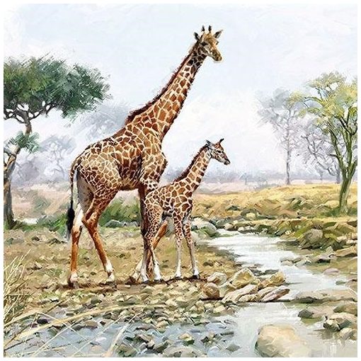 Giraffes papírszalvéta 33x33cm, 20db-os