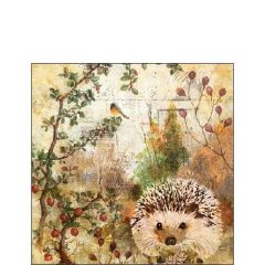 Autumn Hedgehog papírszalvéta 25x25cm, 20db-os