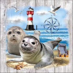 Seal Couple papírszalvéta 33x33cm, 20db-os