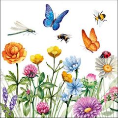 Butterfly Meadow papírszalvéta 33x33cm, 20db-os