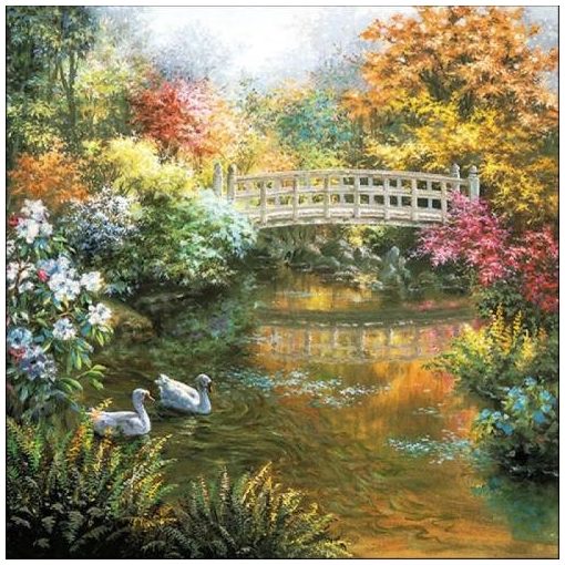 White Swans papírszalvéta 33x33cm, 20db-os