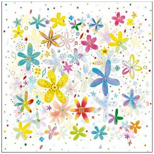 Fancy Flowers papírszalvéta 33x33cm, 20db-os