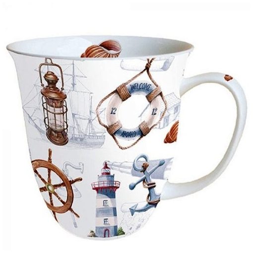 Welcome Aboard porcelánbögre 0,4 l