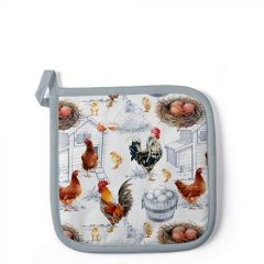 Chicken Farm edényalátét 20x20cm,100% pamut