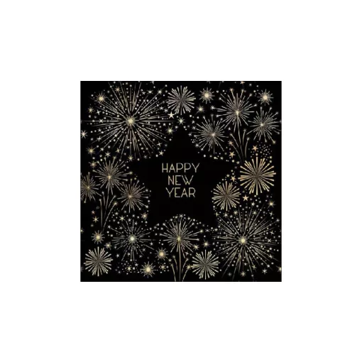 Golden New Year papírszalvéta 33x33cm, 20db-os – Ambiente