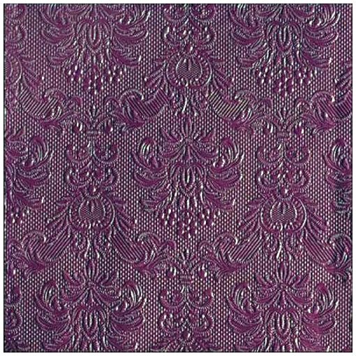 Elegance Berry dombornyomott papírszalvéta 40x40cm, 15db-os
