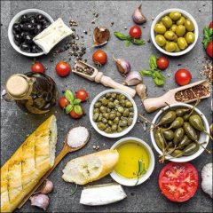 Mediterranean Food papírszalvéta 33x33cm, 20db-os