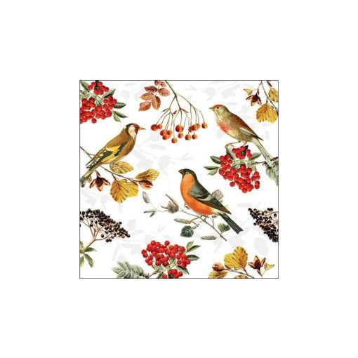 Autumn birds papírszalvéta 33x33cm, 20db-os – Ambiente