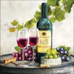 Red wine papírszalvéta 33x33cm, 20db-os