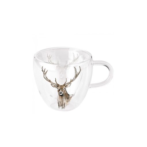 Antlers duplafalú borosilicate üvegcsésze 0,25l – Ambiente