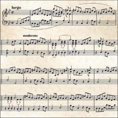 Ambiente Sheet music papírszalvéta 33x33cm, 20db-os