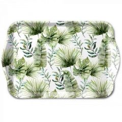 Ambiente Jungle leaves white műanyag kistálca 13x21cm