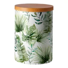   Ambiente Jungle leaves white porcelán konyhai tároló 13,5x10cm