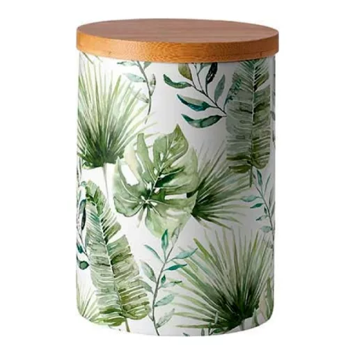 Ambiente Jungle leaves white porcelán konyhai tároló 13,5x10cm
