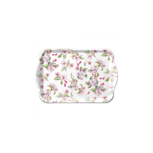 Spring blossom white műanyag kistálca 13x21cm – Ambiente