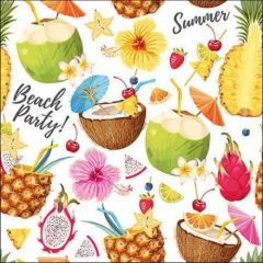 Ambiente Beach Party white papírszalvéta 33x33cm, 20db-os