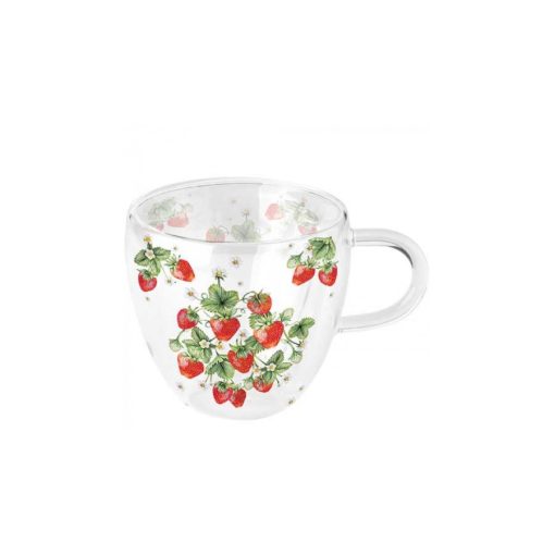 Bunch of strawberries duplafalú borosilicate üvegcsésze 0,25l – Ambiente