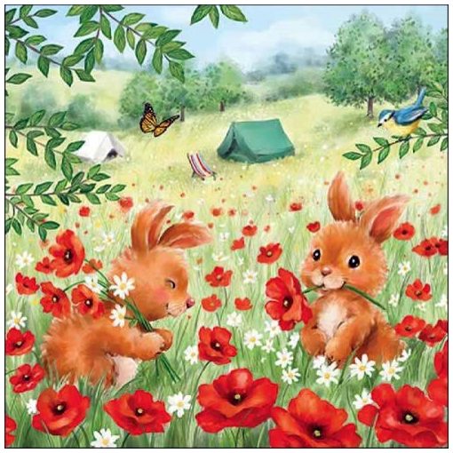 Ambiente Summer camp papírszalvéta 33x33cm, 20db-os