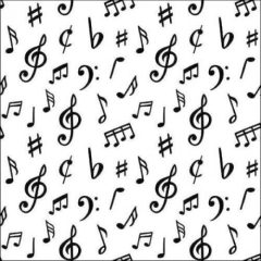Ambiente Music notes papírszalvéta 33x33cm, 20db-os