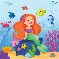 Ambiente Mermaid papírszalvéta 33x33cm, 20db-os