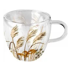  Waving grass duplafalú borosilicate üvegcsésze 0,25l – Ambiente