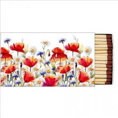 Ambiente Poppies and cornflowers gyufa 6,5x11cm