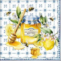 Ambiente Bee wonderful papírszalvéta 33x33cm, 20db-os