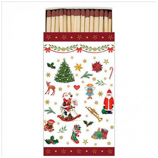 Ambiente Ornaments all over red gyufa 6,5x11cm