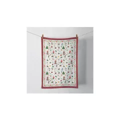   Ornaments all over red konyharuha 50x70cm, 100% pamut – Ambiente