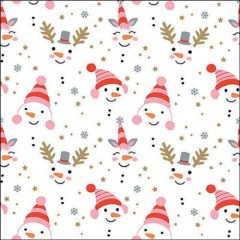 Ambiente Funny snowmen papírszalvéta 33x33cm, 20db-os