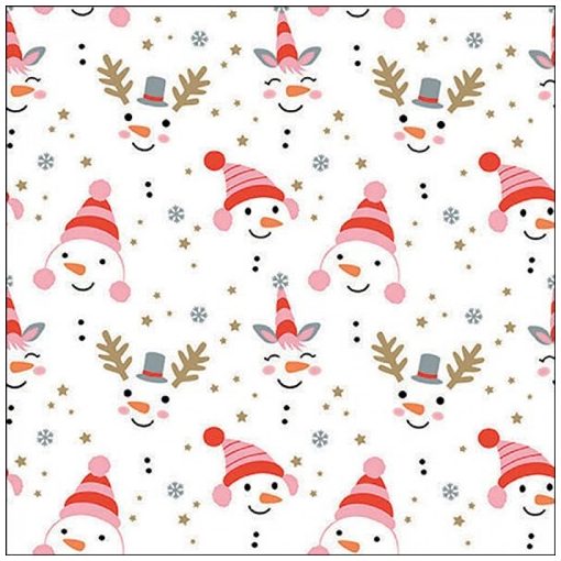 Ambiente Funny snowmen papírszalvéta 33x33cm, 20db-os