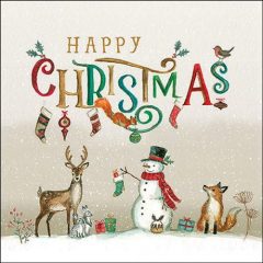 Ambiente Happy Christmas papírszalvéta 33x33cm, 20db-os