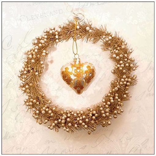 Ambiente Heart of gold papírszalvéta 33x33cm, 20db-os