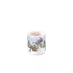 Ski hut átvilágítós gyertya 8x7,5cm – Ambiente