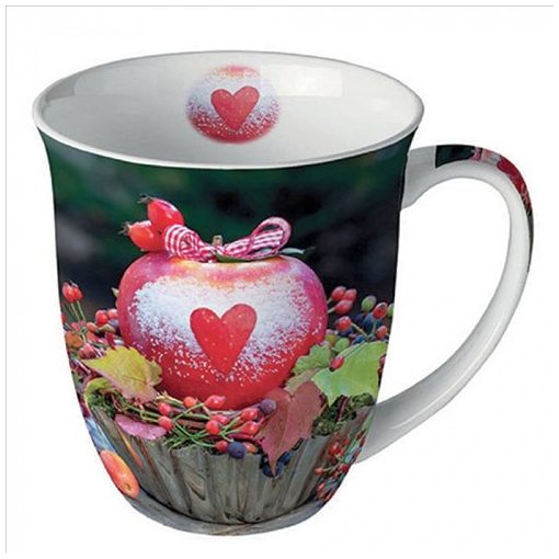 Ambiente Snow dusted apple porcelánbögre 0,4l