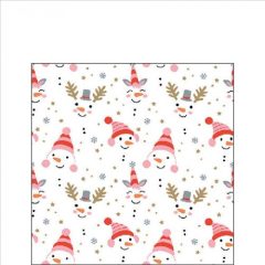 Ambiente Funny snowmen papírszalvéta 25x25cm, 20db-os