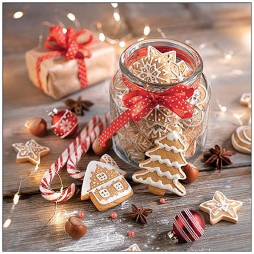 Ambiente Christmas cookies jar papírszalvéta 33x33cm, 20db-os