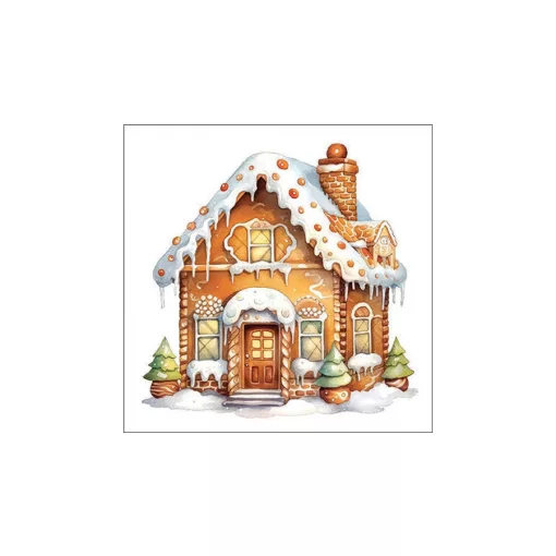 Gingerbread house papírszalvéta 33x33cm, 20db-os – Ambiente