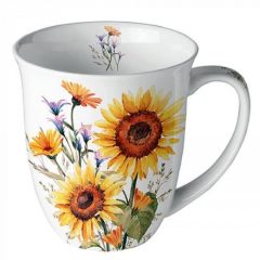 Ambiente Sunflowers porcelánbögre 0,4l