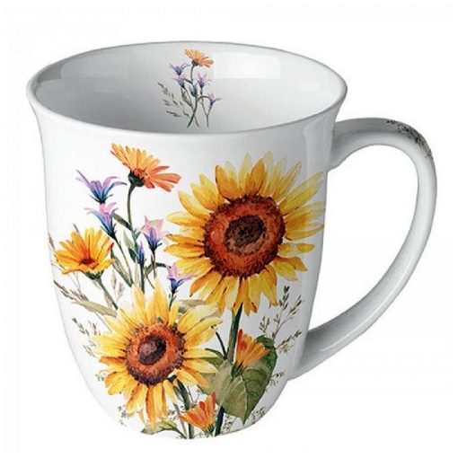 Ambiente Sunflowers porcelánbögre 0,4l