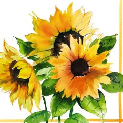 Girasoli papírszalvéta 33x33cm, 20db-os