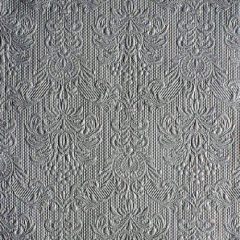 Elegance grey dombornyomott papírszalvéta 33x33cm, 15db-os