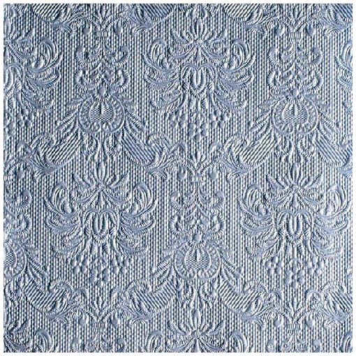 Elegance pearl blue dombornyomott papírszalvéta 33x33cm, 15db-os