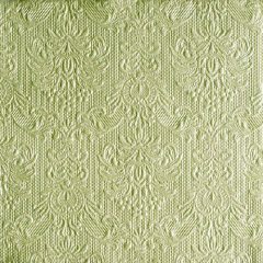   Elegance pearl green dombornyomott papírszalvéta 33x33cm, 15db-os