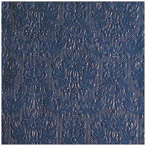 Elegance Blue dombornyomott papírszalvéta 33x33cm, 15db-os