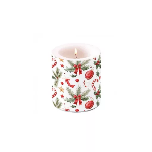 Christmas Elements átvilágítós gyertya 10x10xcm – Ambiente