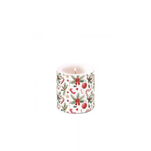 Christmas Elements átvilágítós gyertya 8x7,5cm – Ambiente