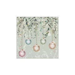   Floral Christmas green papírszalvéta 33x33cm, 20db-os – Ambiente
