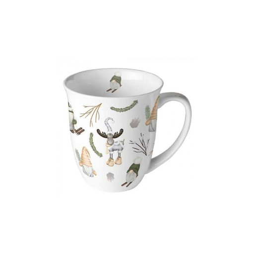 Forest gnomes white porcelánbögre 0,4l – Ambiente