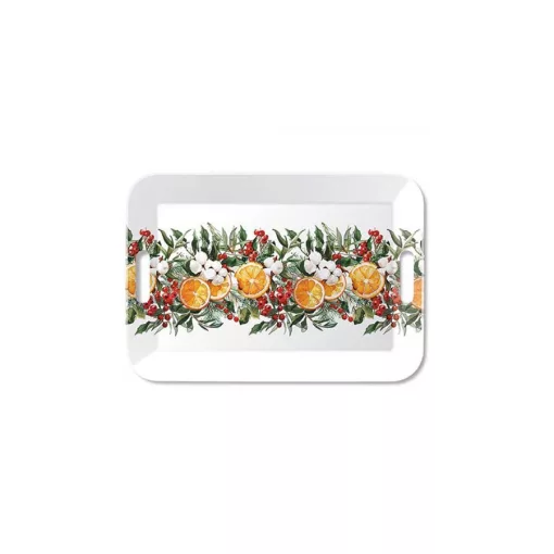 Winter oranges műanyag nagytálca 33x47cm – Ambiente